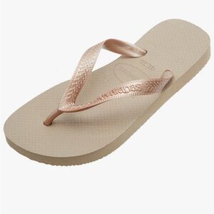 NWT Havaianas Top Flip Flop - Gold